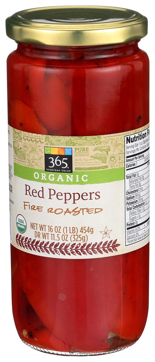 365 Everyday Value, Organic Red Peppers, Fire Roasted, 11.5 oz