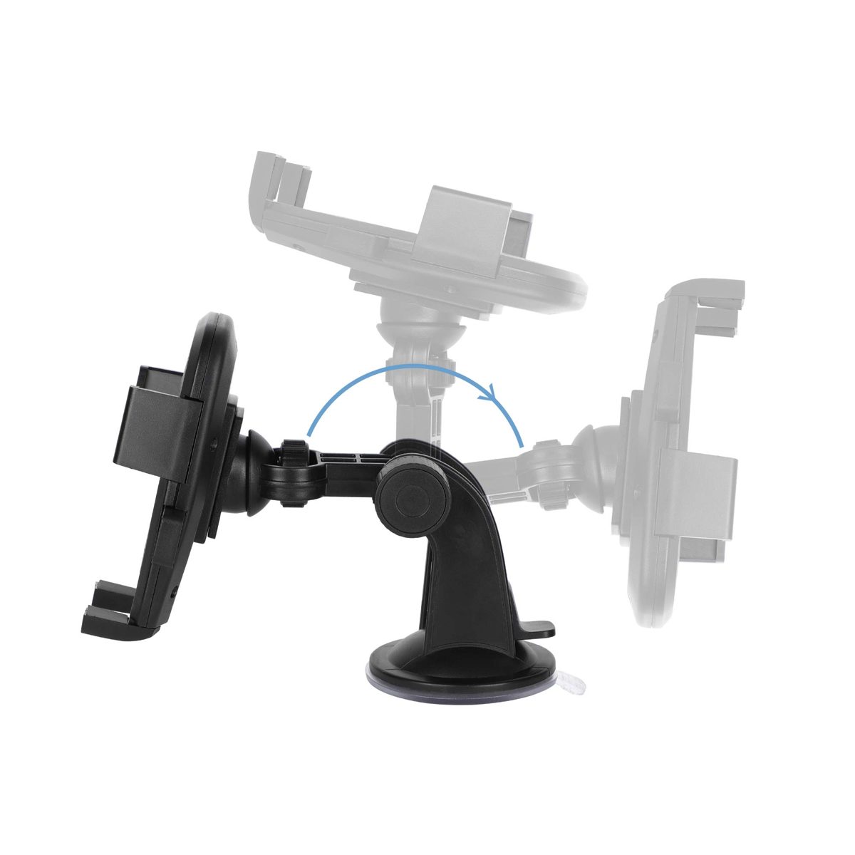 Amazon Brand - Solimo Assist Mobile Holder for Cars (360 Degree Rotation, Black)