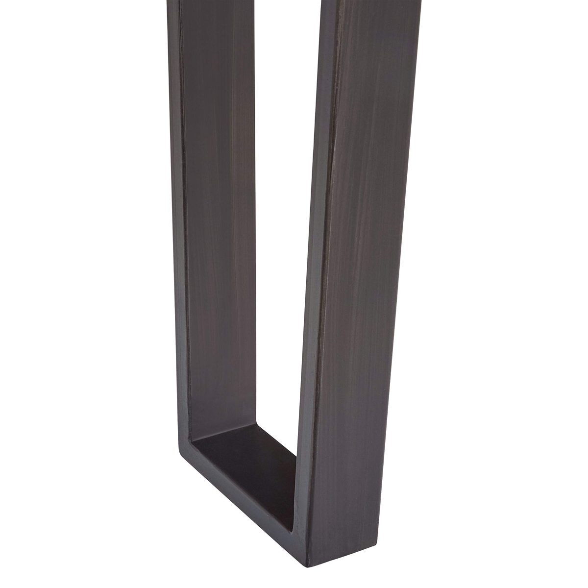 Stone & Beam Garrett Rustic Acacia-Wood Sofa Table with Iron Legs, 60"W, Gray and Raw Metal