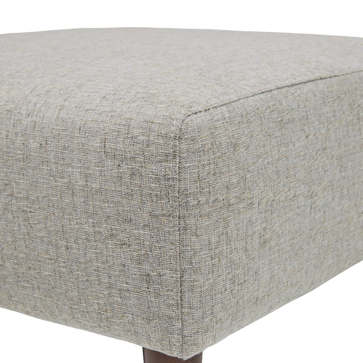 Rivet Ava Mid-Century Modern Ottoman, 25.6" W, Light Grey (Renewed)