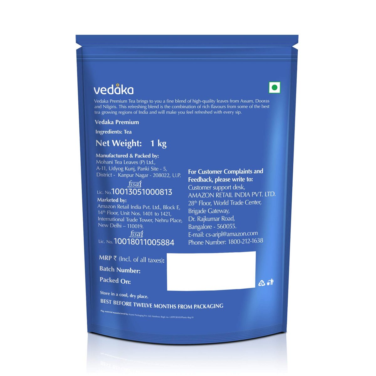 Amazon Brand - Vedaka Premium Tea, 1kg