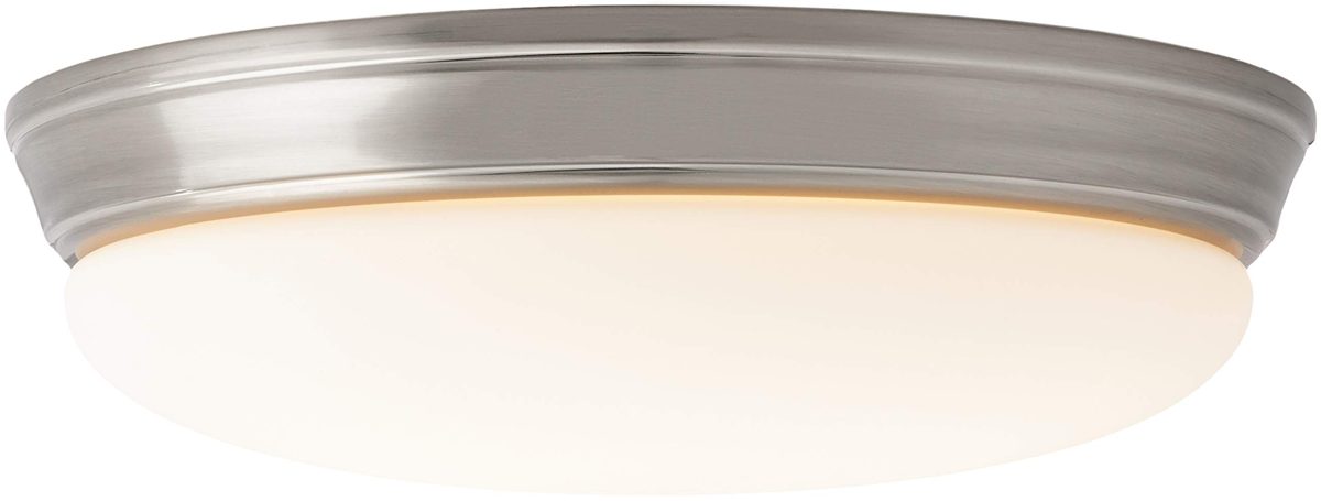 Ravenna Home Casual Flush Mount, 3"H, Brushed Nickel