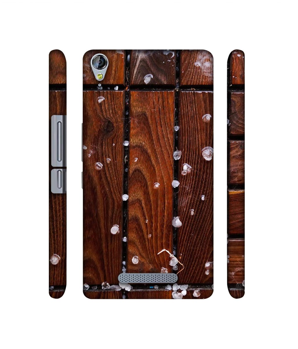 Amazon Brand - Solimo Designer Wood with Snow 3D Printed Hard Back Case Mobile Cover for Micromax Canvas Juice 3Plus Q394