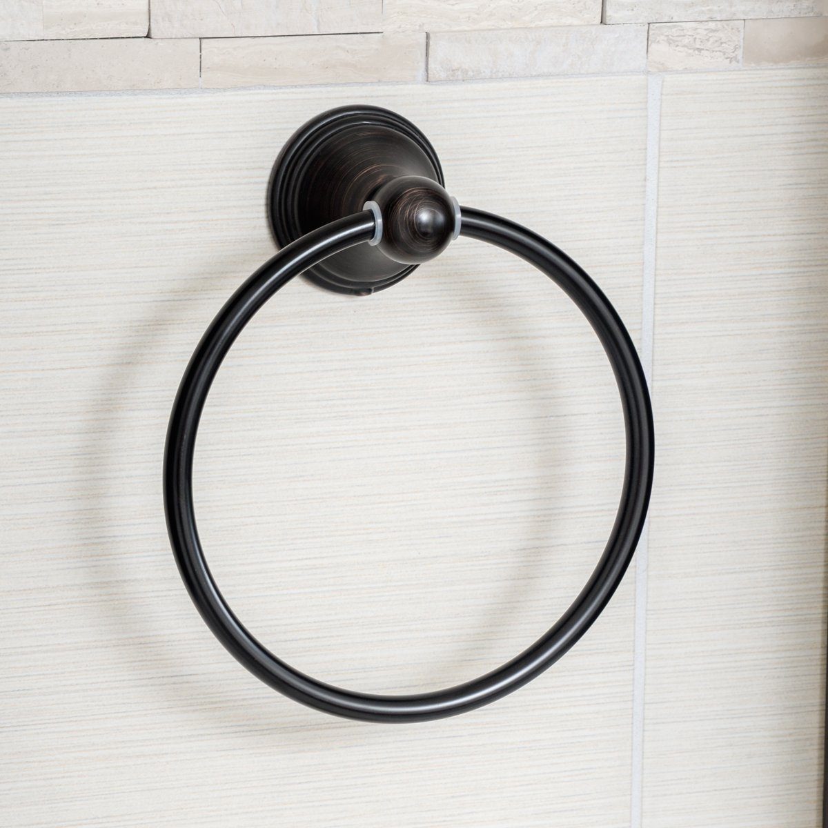 AmazonBasics Modern Towel Ring - Oil-Rubbed Bronze