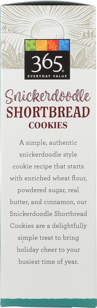 365 Everyday Value, Snickerdoodle Shortbread Cookies, 4.9 oz