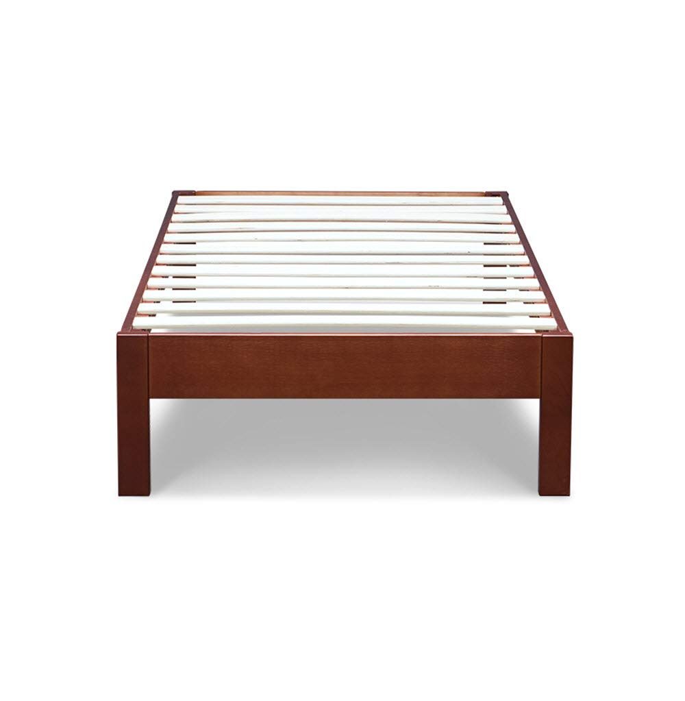 Amazon Brand – Rivet Modern Solid Pine Wood Platform Bed, Twin, 38.39"W, Antique Espresso