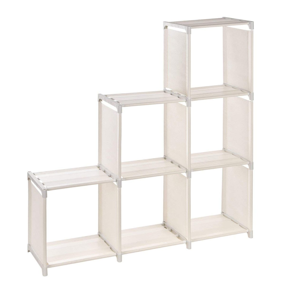 UMI. Essentials Shelving System with 6 Compartments Cube Rack Organizer for Clothes Storage System Beige