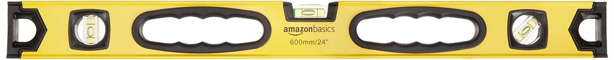 AmazonBasics Aluminum Alloy Magnetic Spirit Level - 24-Inch (Renewed)