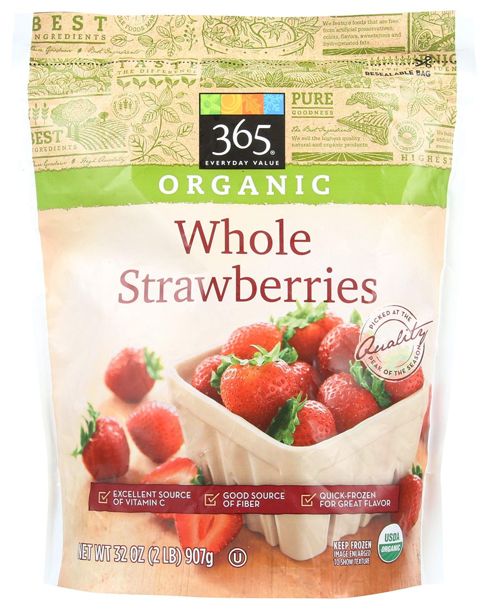 365 Everyday Value, Organic Whole Strawberries, 32 oz, (Frozen) Casepack
