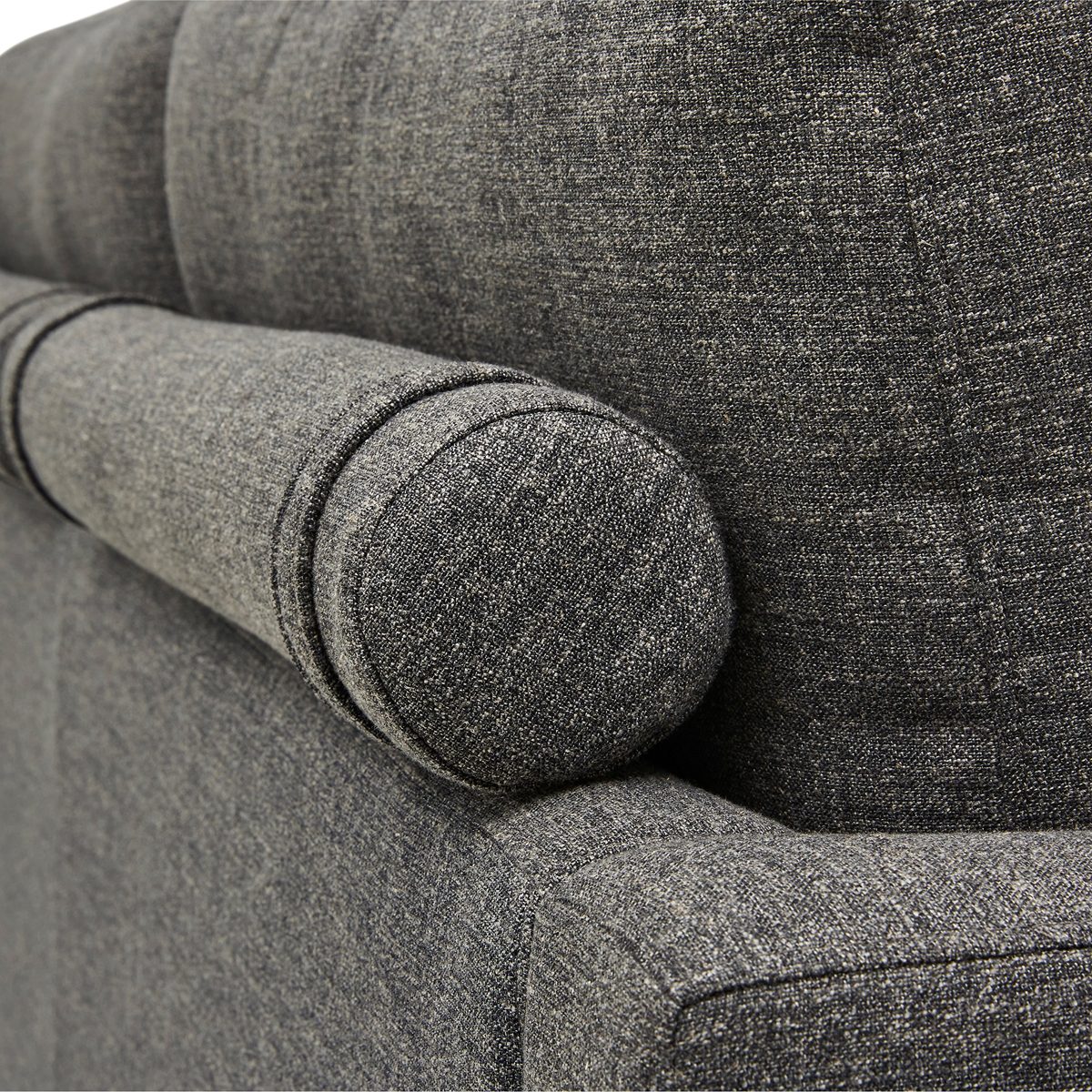 Amazon Brand – Rivet Cove Mid-Century Modern Tufted Sofa with Tapered Legs, 72"W, Dark Grey