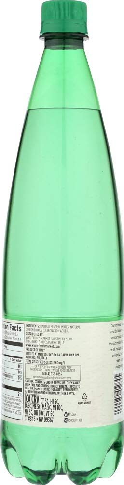 Whole Foods Market, Italian Sparkling Mineral Water, 1 LITER