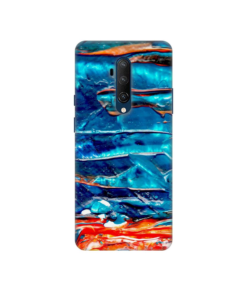 Amazon Brand - Solimo Designer Blue Oil Color 3D Printed Hard Back Case Mobile Cover for OnePlus 7T Pro