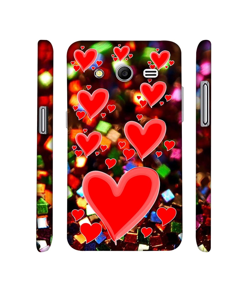 Amazon Brand - Solimo Designer Heart Texture on Glitters 3D Printed Hard Back Case Mobile Cover for Samsung Galaxy Core 2 G355H