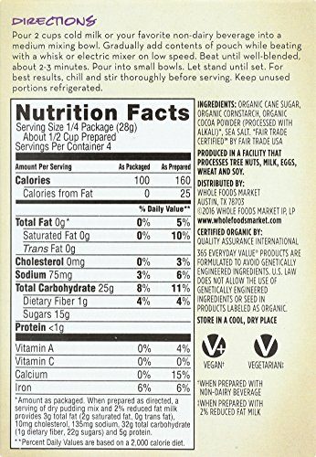 365 EVERYDAY VALUE Organic Whole Trade Chocolate Flavored Instant Pudding, 3.9 OZ