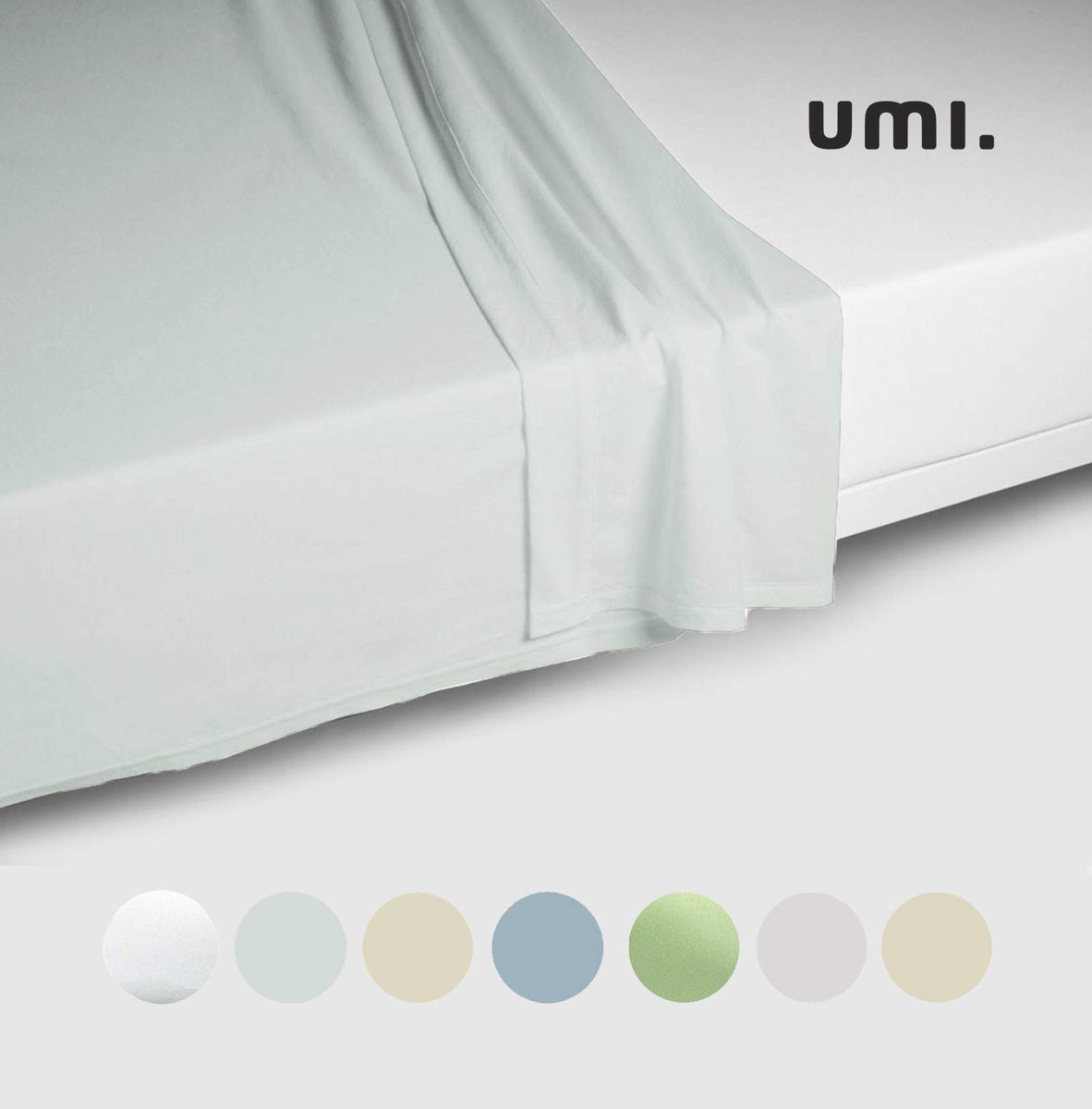 UMI 100% Cotton Plain Sateen Quality Flat Sheet