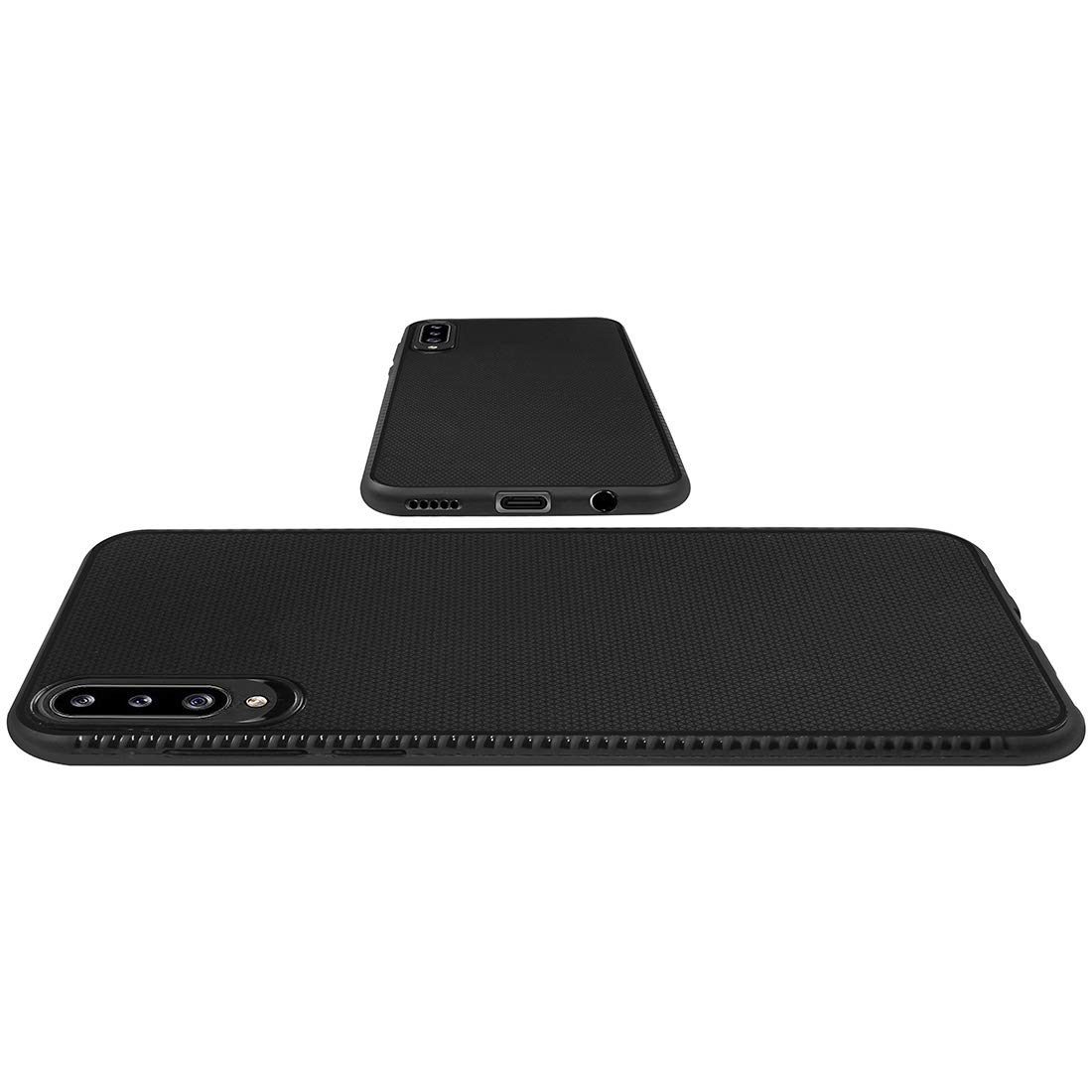 Amazon Brand - Solimo Mobile Cover for Samsung Galaxy A30s (Soft & Flexible Back case), Black
