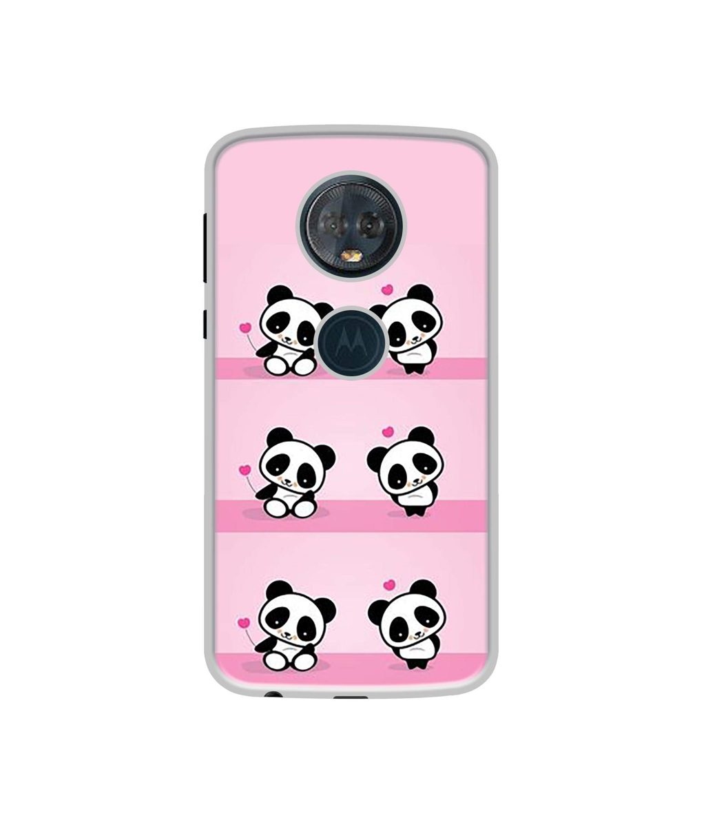 Amazon Brand - Solimo Designer Panda Pattern UV Printed Soft Back Case Mobile Cover for Motorola Moto G6 Plus