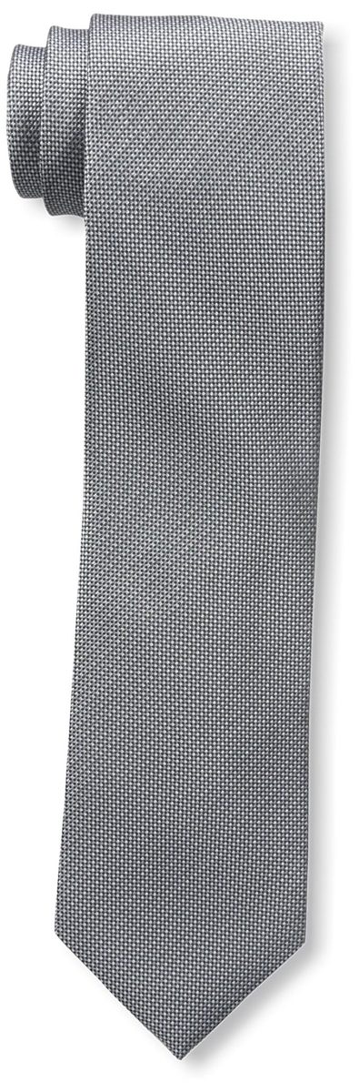 Franklin Tailored Men's Patterned Silk Tie, Silver