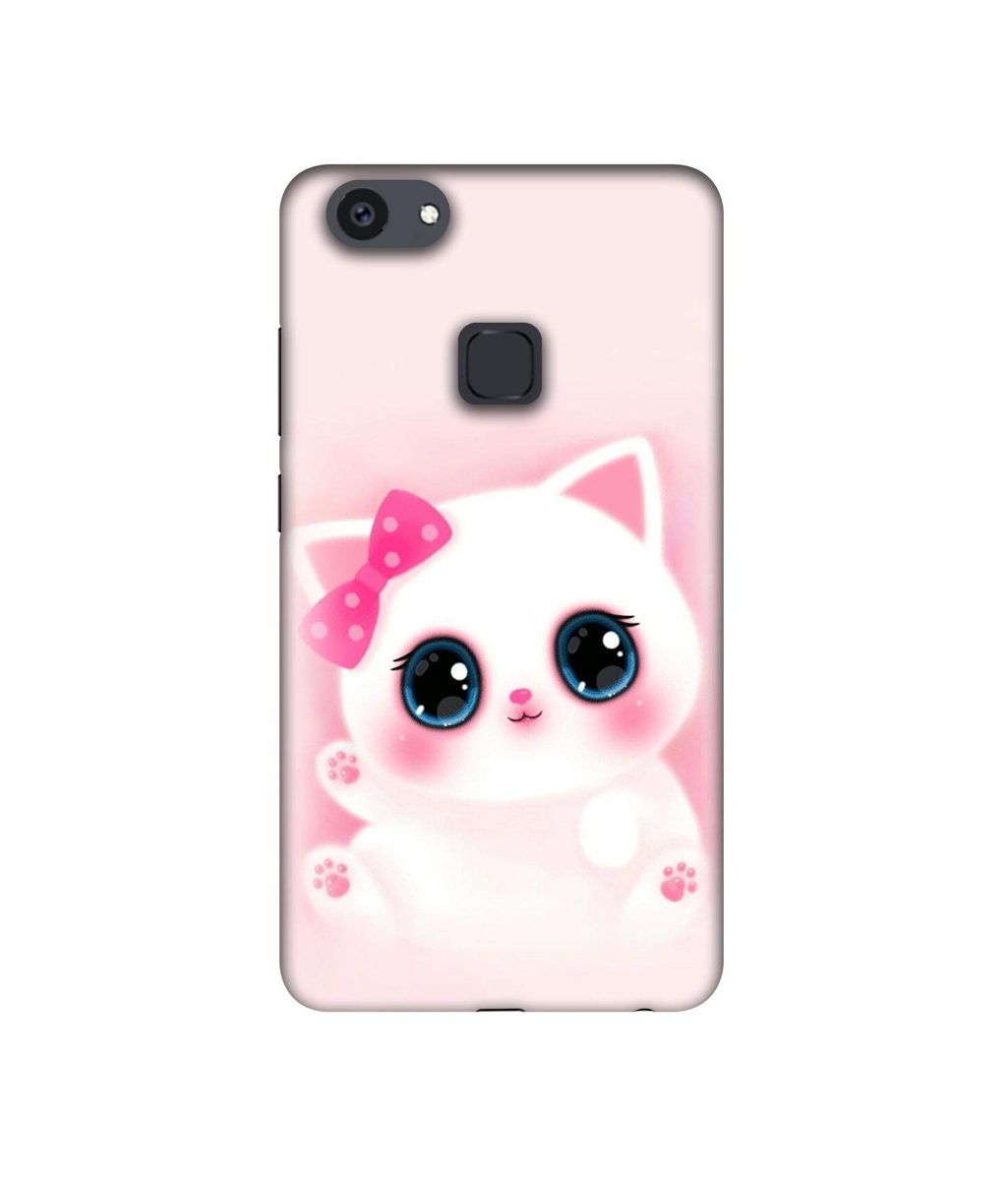Amazon Brand - Solimo Designer Babby Kitty UV Printed Soft Back Case Mobile Cover for Vivo V7 Plus