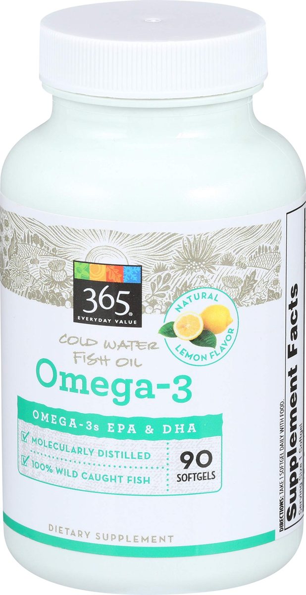 365 Everyday Value, Omega-3, Lemon Flavor, 90 ct