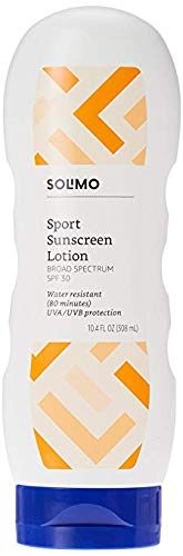 Amazon Brand - Solimo Sport SPF 30 Sunscreen Lotion, Water Resistant 80 Minutes, 10.4 fl oz (Pack of 1)