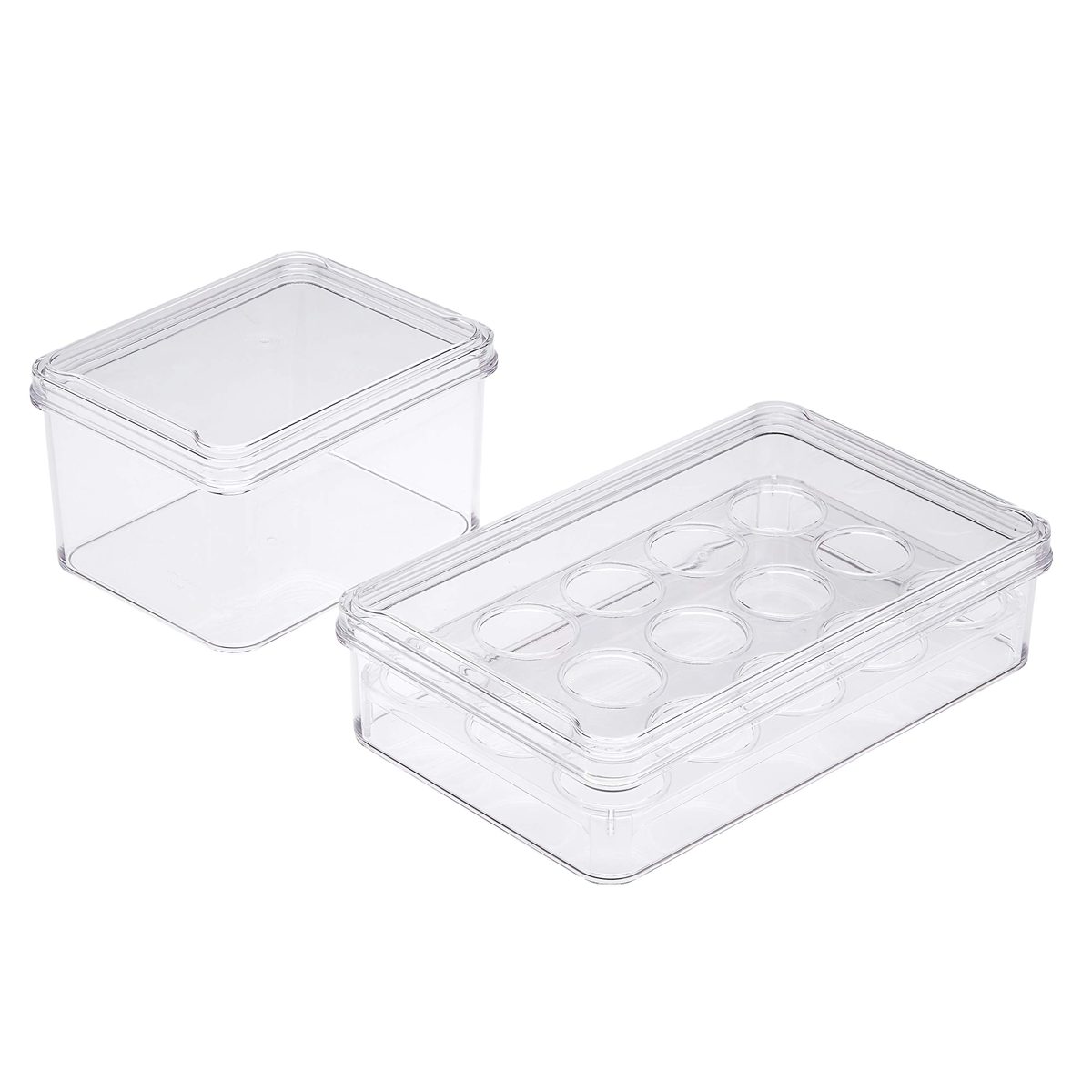 AmazonBasics Plastic Kitchen Storage Bins - Set of 4