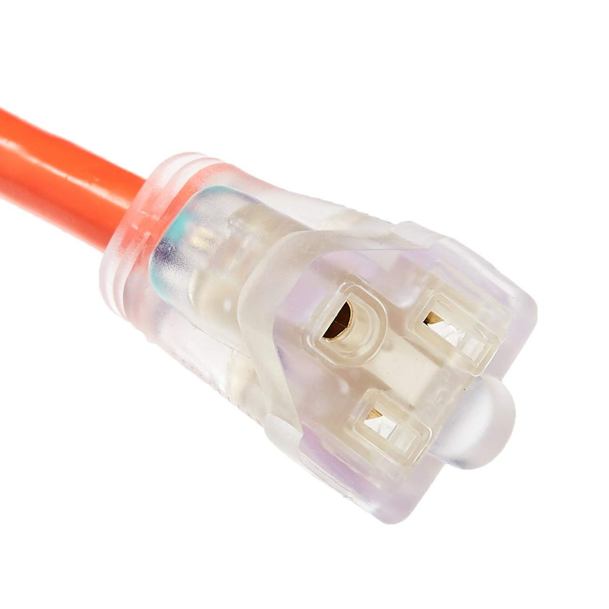 AmazonBasics 12/3 Heavy Duty SJTW Lighted Extension Cord, Orange, 1 Foot, Set of 2 (Renewed)