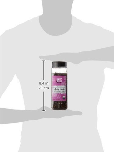 Amazon Brand - Happy Belly Organic Black Peppercorns, Whole, 16-Ounce