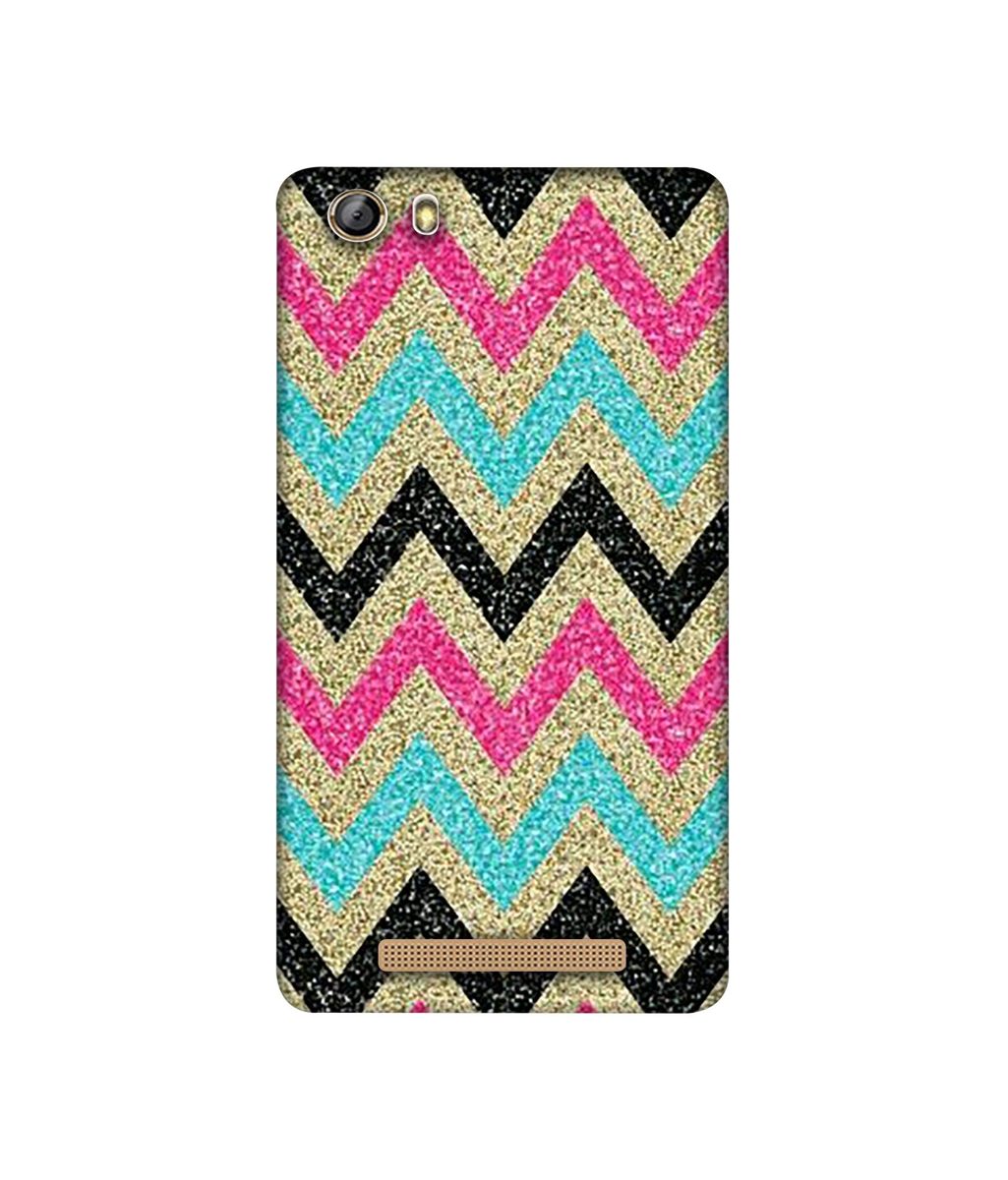 Amazon Brand - Solimo Designer Sparkle Zik Zak Texture 3D Printed Hard Back Case Mobile Cover for Gionee Marathon M5 lite