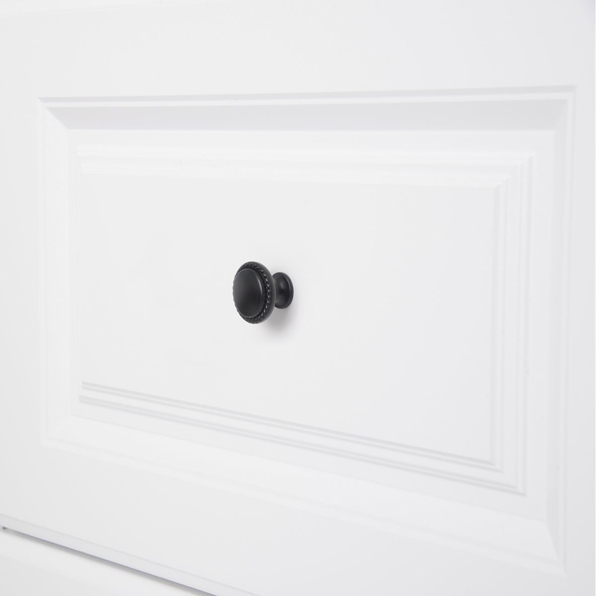 AmazonBasics - Round Drawer Knob with Patterned Edge - 1.25" Diameter, AB900-FB-10