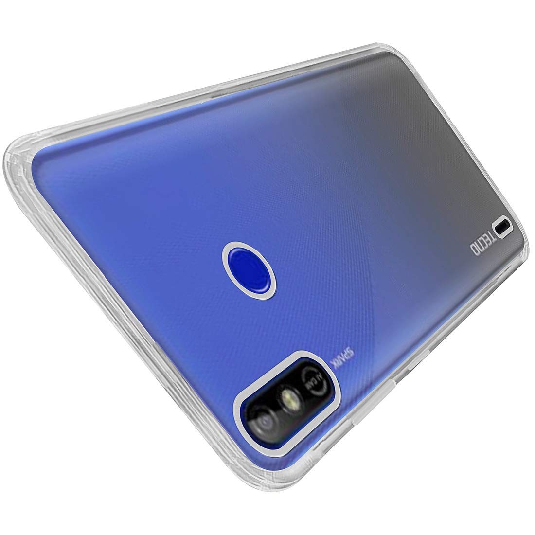 Amazon Brand - Solimo Mobile Cover for Tecno Spark 4 Air (Soft & Flexible Back Case), Transparent