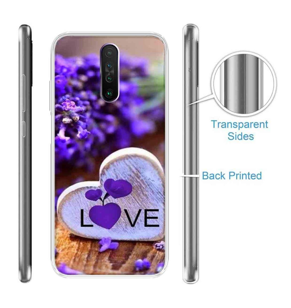 Amazon Brand - Solimo Designer Multicolor Floral Bluebell Love Printed Soft Back Case Mobile Cover for Poco X2 / Xiaomi Redmi K30