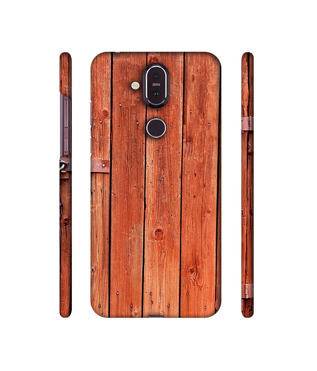 Amazon Brand - Solimo Designer Wooden Door 3D Printed Hard Back Case Mobile Cover for Nokia 8.1