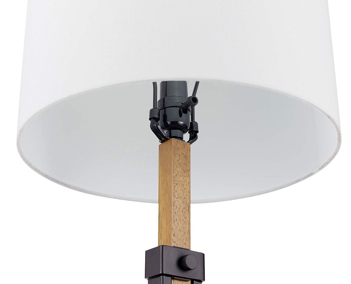 Amazon Brand – Stone & Beam Contemporary Metal Accent Table Lamp, LED Bulb Included, 32"H, Dark Bronze