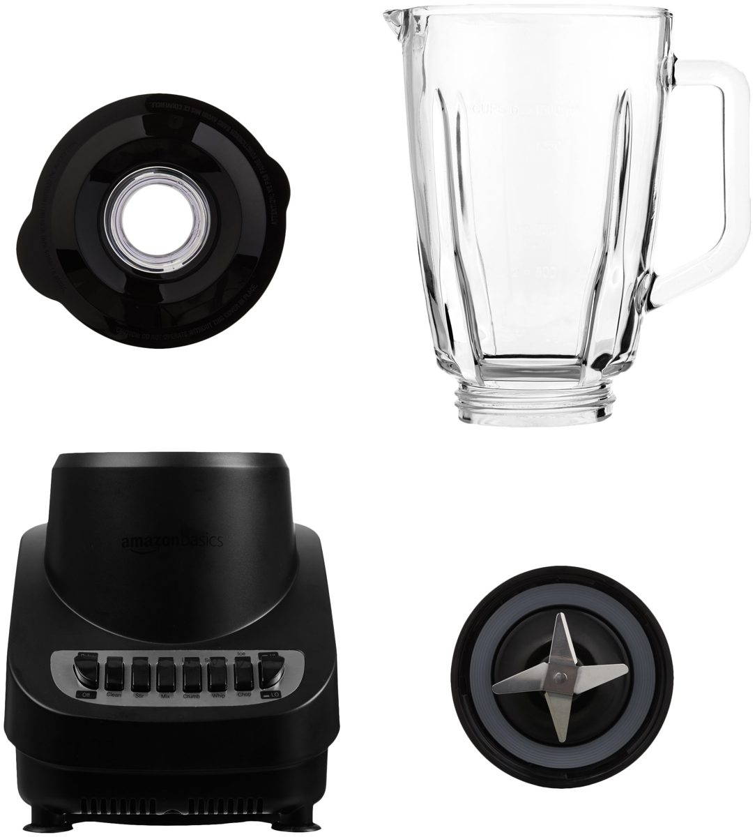 AmazonBasics 12-Speed Blender with Glass Jar