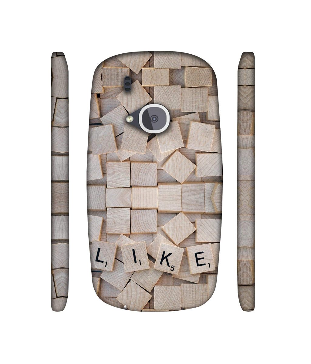 Amazon Brand - Solimo Designer Like On Wooden Block 3D Printed Hard Back Case Mobile Cover for Nokia 3310