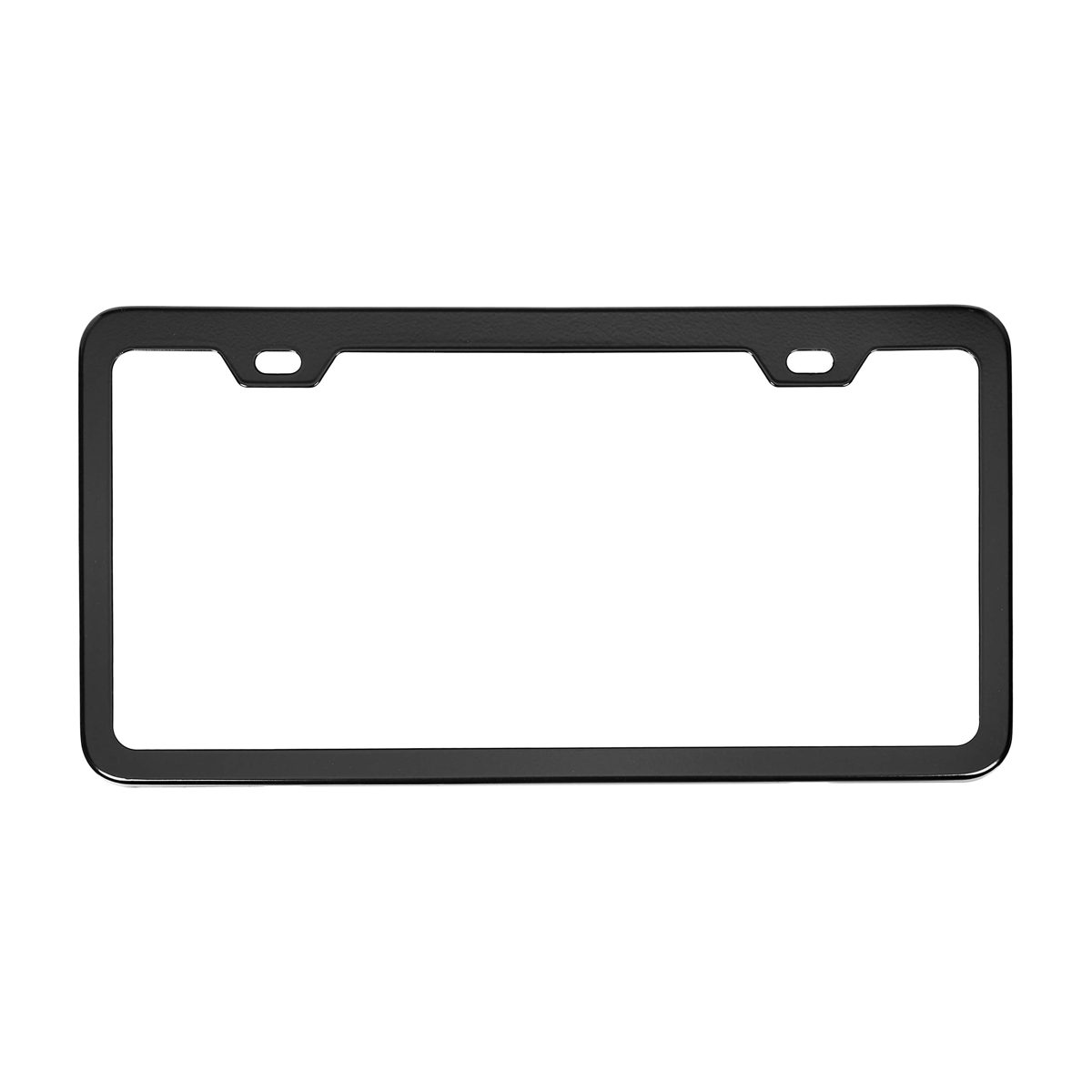 AmazonBasics Matte Aluminum License Plate Frame Pair with Screw Caps - 2-Hole, 12.2'' x 6.3'', Black