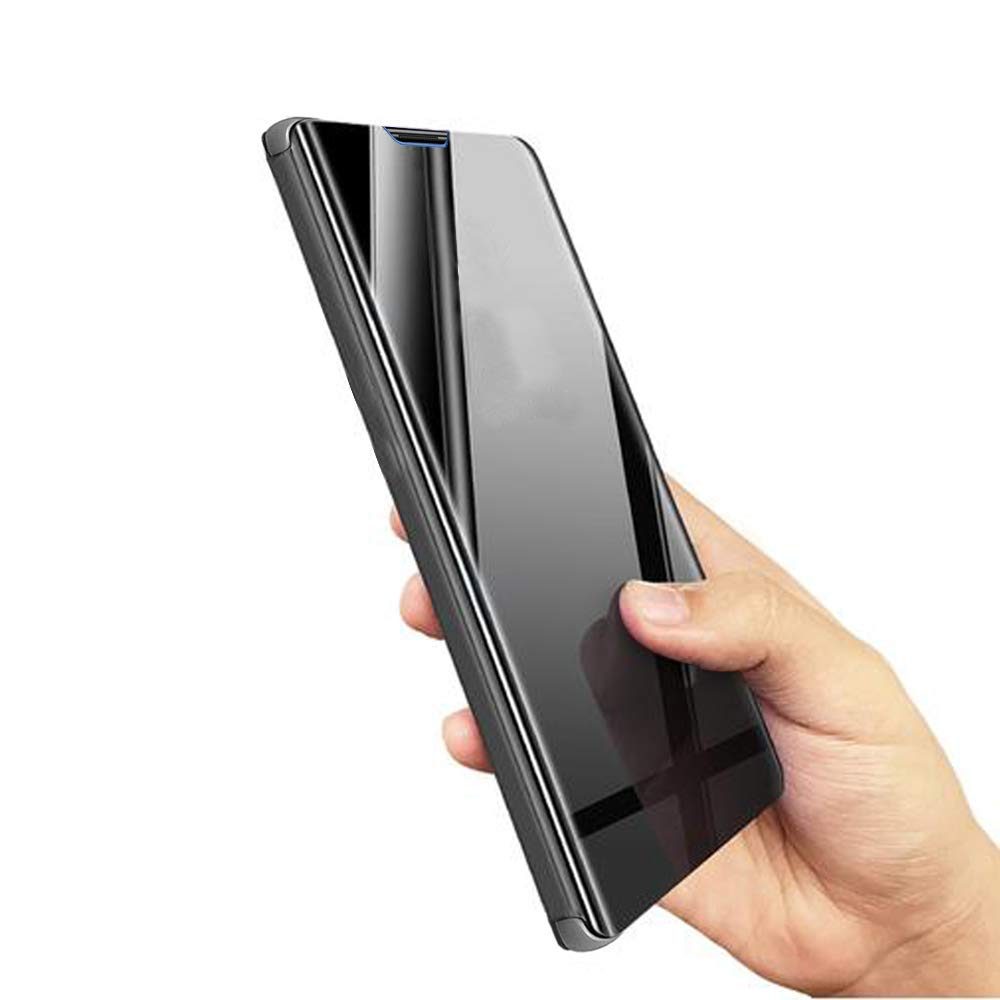 Amazon Brand - Solimo Protective Clear View flip Cover for Honor 9X (Black)