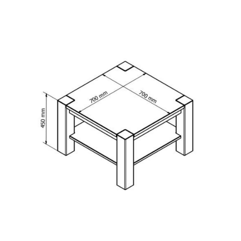 Amazon Brand, Alkove, Hayes, Solid Wood Coffee Table, 70 x 70 x 45 cm, Beech Heartwood