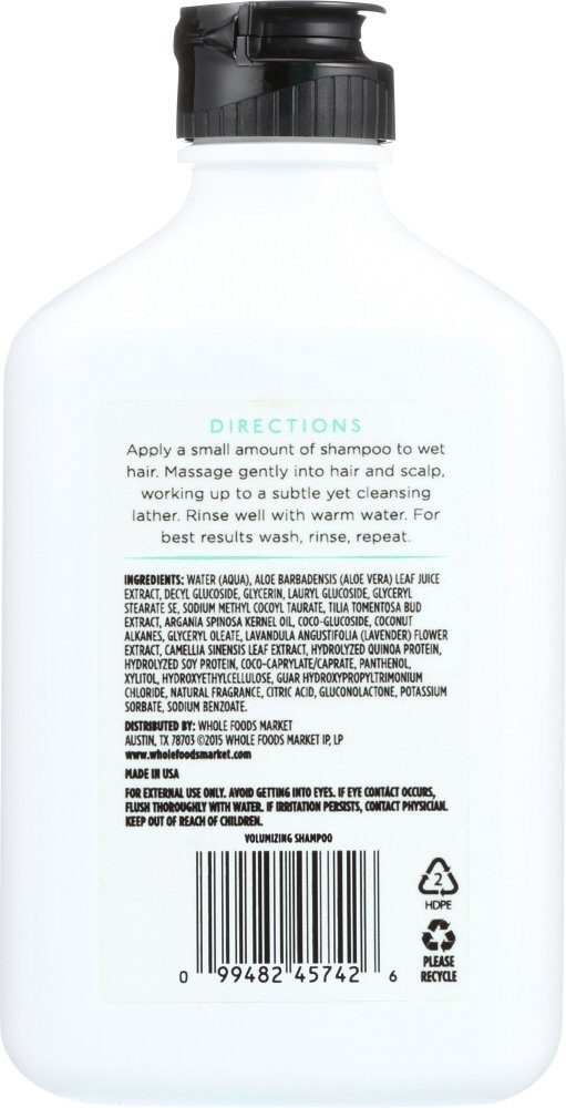 Whole Foods Market, Volumizing Shampoo, 10 Fl Oz