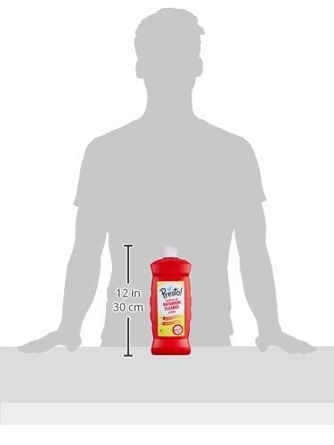 Amazon Brand - Presto! Disinfectant Bathroom Cleaner - Lemon 1 L (Pack of 2)