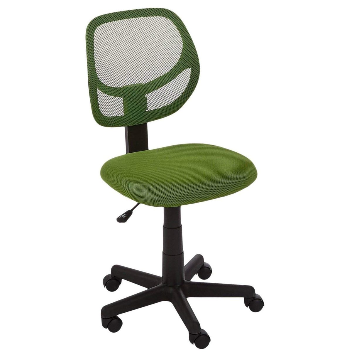 AmazonBasics Low-Back, Upholstered Mesh, Adjustable, Swivel Computer Office Desk Chair, Green