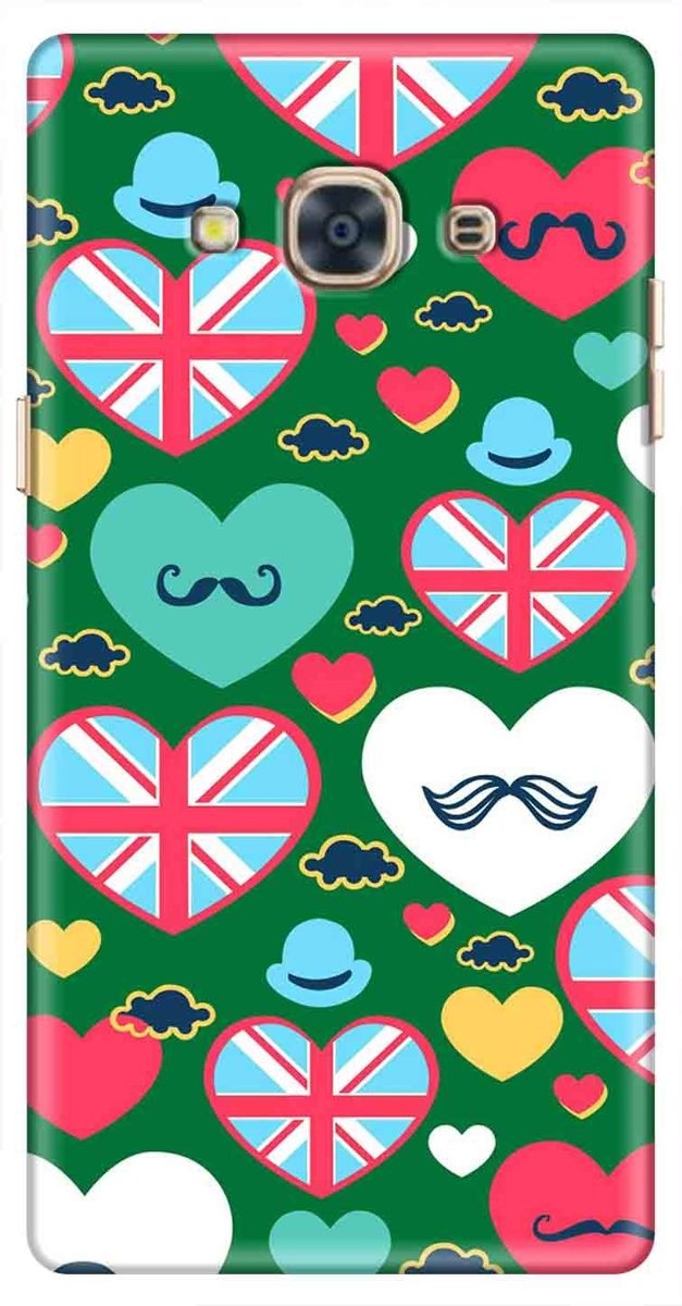 Amazon Brand - Solimo Designer Cute Love Green Pattern Design 3D Printed Hard Back Case Mobile Cover for Samsung Galaxy J3 Pro