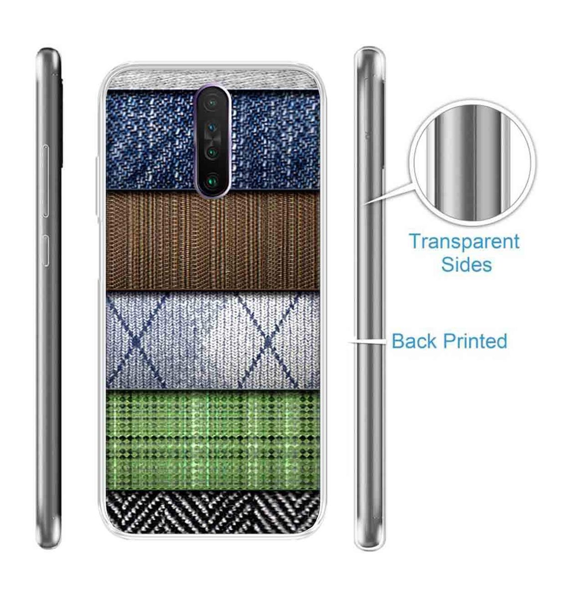 Amazon Brand - Solimo Designer Multicolor Woven Fabric Design Printed Soft Back Case Mobile Cover for Poco X2 / Xiaomi Redmi K30