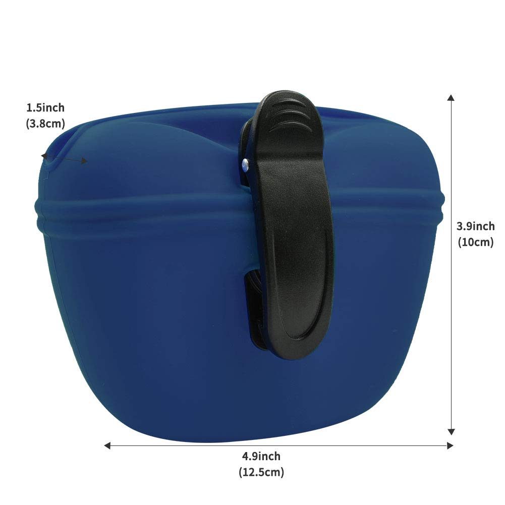 UMI. Essential Silicone Dog Treat Pouch with Clip,Portable Dog Food Container for Training,Convenient Magnetic Buckle Closing and Waist Clip,Food Grade Silicone BPA Free