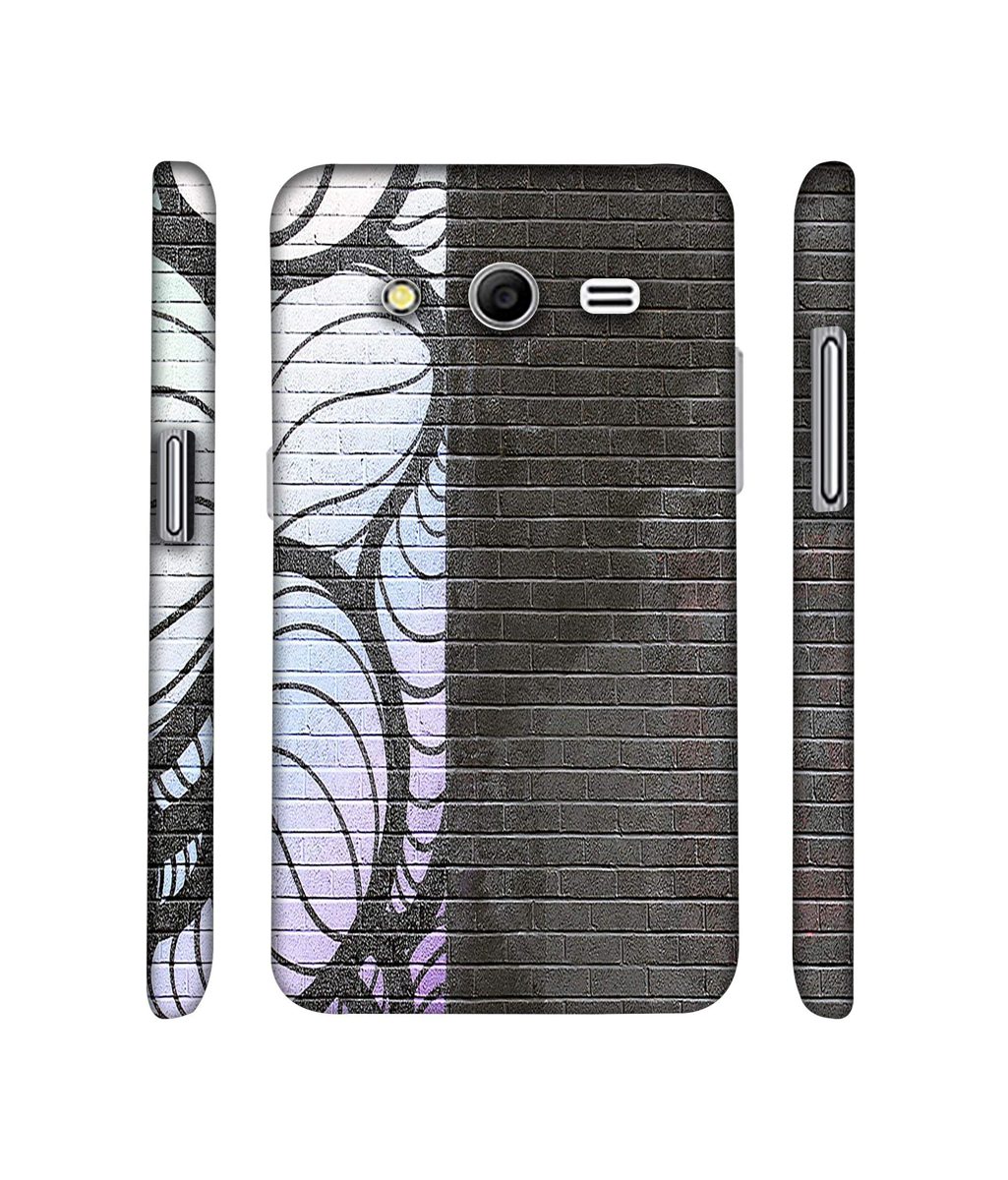 Amazon Brand - Solimo Designer Black and White Brick 3D Printed Hard Back Case Mobile Cover for Samsung Galaxy Core 2 G355H