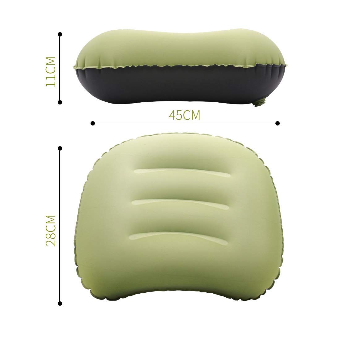 Eono by Amazon Camping Inflatable Travel Pillows for Camping Sleeping Travel Accessories Neck Support Pillow for Sleeping on Airplane Hotel Office and Bed
