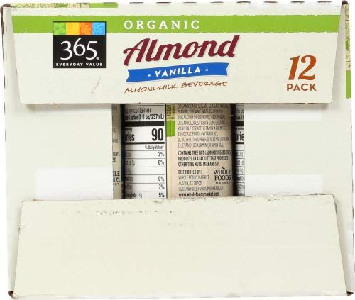 367 Everyday Value, Organic Almond Milk, Vanilla Flavor, 8 fl oz, 12 pk