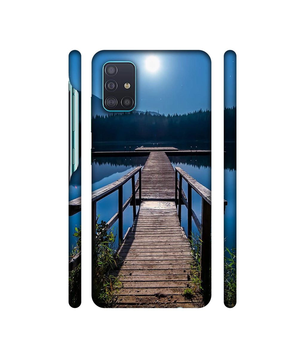 Amazon Brand - Solimo Designer Wooden Beach 3D Printed Hard Back Case Mobile Cover for Samsung Galaxy A51