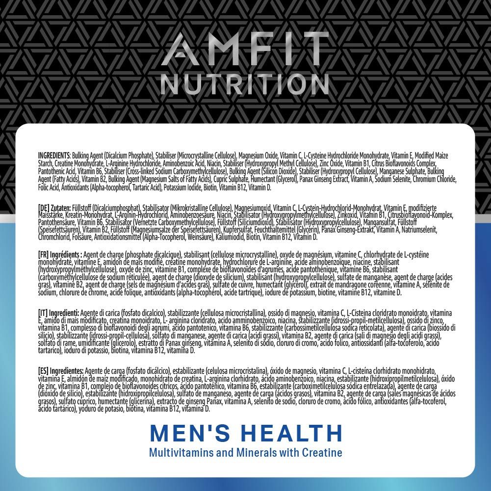 Amazon Brand - Amfit Nutrition Men's Health - 120 Capsules